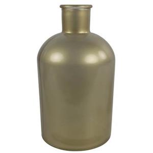 Countryfield Vaas - mat goud - glas - apotheker fles - D17 x H31 cm