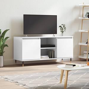 VidaXL Tv-meubel 104x35x50 cm bewerkt hout hoogglans wit