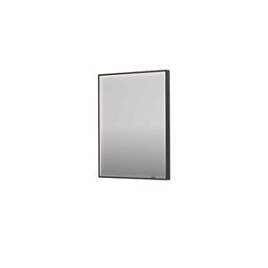 INK SP19 spiegel - 60x4x80cm rechthoek in stalen kader incl dir LED - verwarming - color changing - dimbaar en schakelaar - geborsteld metal black 8409132