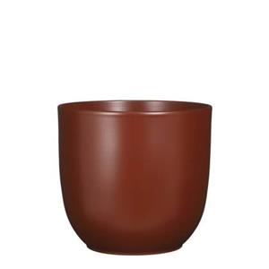 Mica Decorations Tusca Bloempot - 25x25x23 cm - Keramiek - Donkerbruin