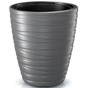 Prosperplast Plantenpot Amazing - kunststof - steengrijs - D37 cm