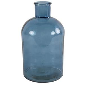 Countryfield vaas - zee blauw - glas - apotheker fles - D17 x H31 cm