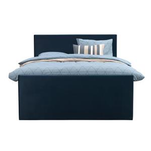 Leen Bakker Boxspring met voetbord Arendal - blauw - 160x200 cm - ronde poot