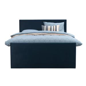 Leen Bakker Boxspring met voetbord Arendal - blauw - 180x200 cm - ronde poot