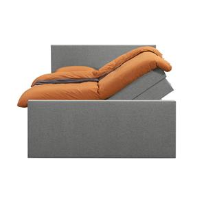 Leen Bakker Boxspring met opbergruimte en voetbord Arendal - lichtgrijs - 140x200cm