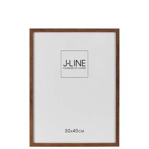 J-Line Fotokader Basic Hout Donker Bruin Extra Large - Set van 2