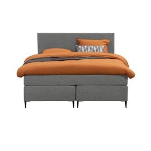 Leen Bakker Boxspring Arendal - lichtgrijs - 140x200 cm - slanke poot