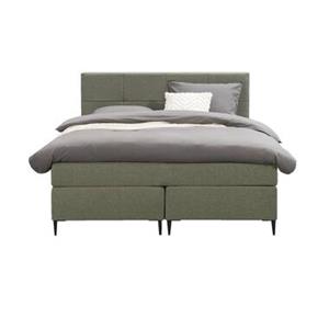 Leen Bakker Boxspring Billund - groen - 140x200 cm - slanke poot