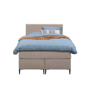 Leen Bakker Boxspring Billund - beige - 120x200 cm - slanke poot