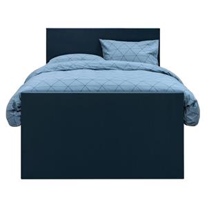 Leen Bakker Boxspring met voetbord Arendal - blauw - 120x200 cm - vierkante poot