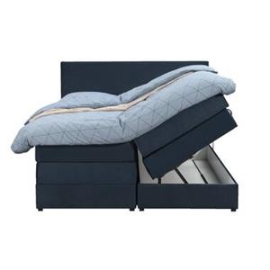 Leen Bakker Boxspring met opbergruimte Arendal - blauw - 140x200 cm