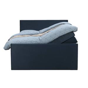 Leen Bakker Boxspring met opbergruimte en voetbord Arendal - blauw - 140x200cm