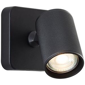 Lampe Marty led Wandspot sand schwarz Metall/Holz schwarz 1x , GU10, 10 w, LED-Leuchtmittel inklusive und wechselbar - schwarz - Brilliant