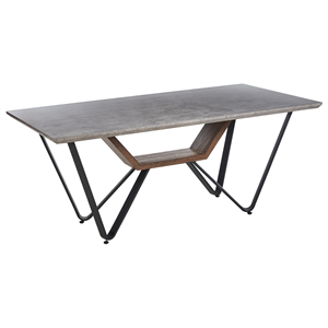 BELIANI Eettafel hout betoneffect/zwart 180 x 90 cm BANDURA
