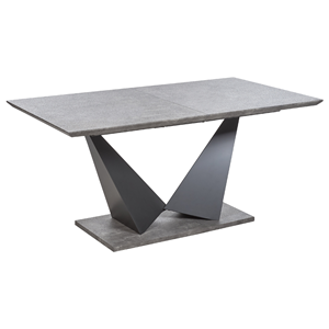 BELIANI Eettafel uitschuifbaar betonlook 160/200 x 90 cm ALCANTRA