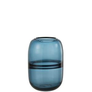 J-Line Vaas Dyba Glas Blauw Small - 20 cm hoog