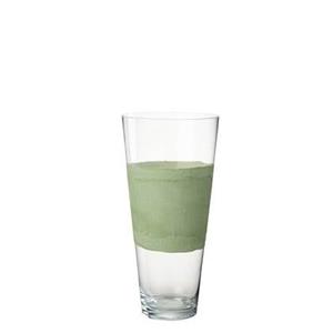 J-Line Vaas Delph Glas Transparant|Groen Medium - 45 cm hoog