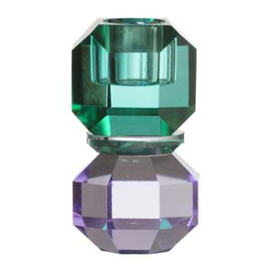 Xenos Dinerkaarshouder kristal - groen/paars - ø5.5x9 cm