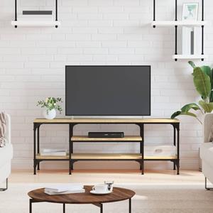 VidaXL Tv-meubel 121x35x45 cm bewerkt hout en ijzer sonoma eikenkleur