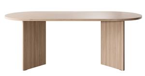 Ovo - Tisch Essstisch oval, Holzoptik Lindberg Eiche, 204 x 90 cm - Selsey