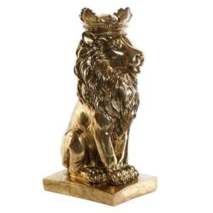 CASA DI ELTURO Decoratief beeld Royal Lion Goud H34 cm