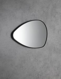 Sapho Stenn asymmetrische spiegel 80x51cm zwart