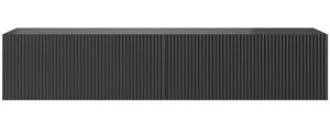 Veldio - TV-Lowboard stehend Schwarz, mit gefräster Front, 140 cm breit - Selsey