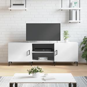 VidaXL Tv-meubel 150x30x50 cm bewerkt hout hoogglans wit