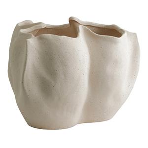 Nordal-collectie Bloempot Isabela beige 22,5 cm