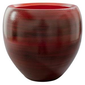 Ter Steege Steege Bloempot - wijn rood - modern design - keramiek - 33 x 28 cm