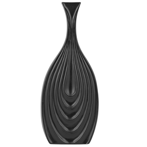 BELIANI Decoratieve vaas zwart keramiek 39 cm THAPSUS