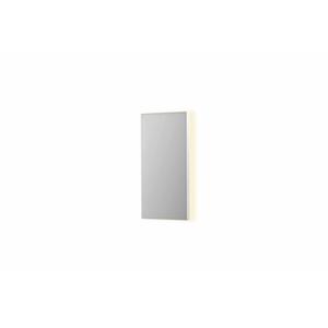 INK SP32 spiegel - 40x4x80cm rechthoek in stalen kader incl indir LED - verwarming - color changing - dimbaar en schakelaar - mat wit 8410001
