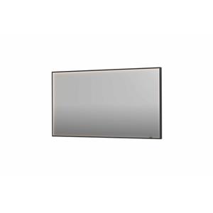 INK SP19 spiegel - 140x4x80cm rechthoek in stalen kader incl dir LED - verwarming - color changing - dimbaar en schakelaar - geborsteld metal black 8409138