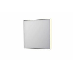 INK SP32 spiegel - 80x4x80cm rechthoek in stalen kader incl indir LED - verwarming - color changing - dimbaar en schakelaar - geborsteld RVS 8410043