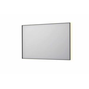 INK SP32 spiegel - 120x4x80cm rechthoek in stalen kader incl indir LED - verwarming - color changing - dimbaar en schakelaar - mat zwart 8410070