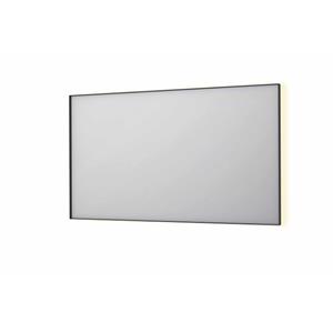 INK SP32 spiegel - 140x4x80cm rechthoek in stalen kader incl indir LED - verwarming - color changing - dimbaar en schakelaar - mat zwart 8410080