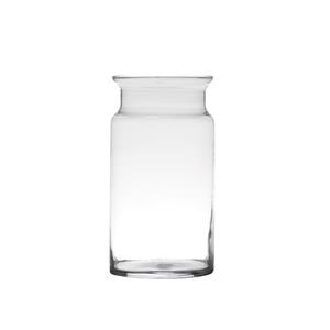 Transparante home-basics vaas/vazen van glas 29 x 15 cm -