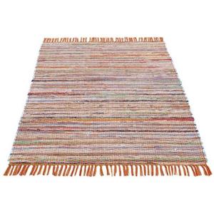 Carpetfine Vloerkleed Kelim Chindi met de hand geweven tweezijdig te gebruiken kleed met franje, ook in loperafmetingen
