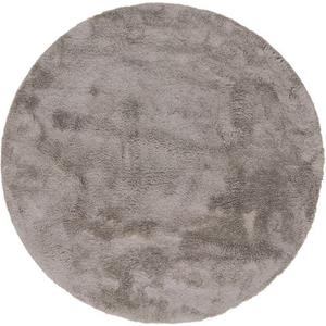 carpetfine Teppich "Silky", rund, Shaggy, Langflor, uni, besonders weich, handarbeit