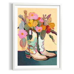 Reinders! Artprint op linnen Flower Boots