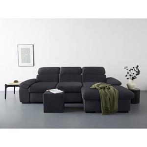 COTTA Ecksofa "Lola", (Set, mit Hocker), mit Hocker & Kopfteilfunktion, wahlw. Bett- und Armteilfunktion