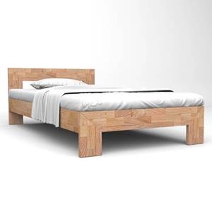 vidaXL Bett Massivholzbett Eiche 140x200 cm