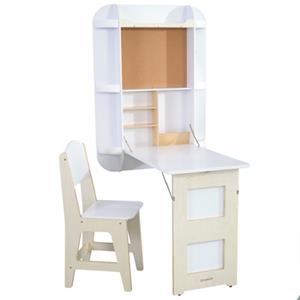 KidKraft Arches Freischwebender Wandtisch und Stuhl – Weiß