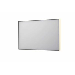 INK SP32 spiegel - 120x4x80cm rechthoek in stalen kader incl indir LED - verwarming - color changing - dimbaar en schakelaar - geborsteld metal black 8410075