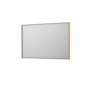 INK SP32 spiegel - 120x4x80cm rechthoek in stalen kader incl indir LED - verwarming - color changing - dimbaar en schakelaar - geborsteld mat goud 8410072