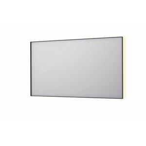 INK SP32 spiegel - 140x4x80cm rechthoek in stalen kader incl indir LED - verwarming - color changing - dimbaar en schakelaar - geborsteld metal black 8410085