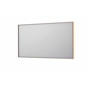 INK SP32 spiegel - 140x4x80cm rechthoek in stalen kader incl indir LED - verwarming - color changing - dimbaar en schakelaar - geborsteld koper 8410084