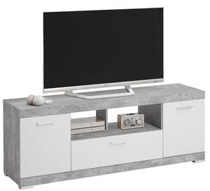 FD Furniture Tv-meubel Bristol 160 cm breed grijs beton met wit