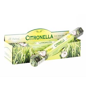 Merkloos Citronella geursticks - 4x - 25 cm - citrusgeur -