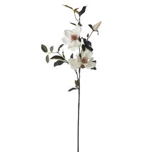 Leen Bakker Kunstbloem Magnolia Branch - Crème - 90 cm